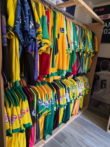 Norwich City match worn shirts